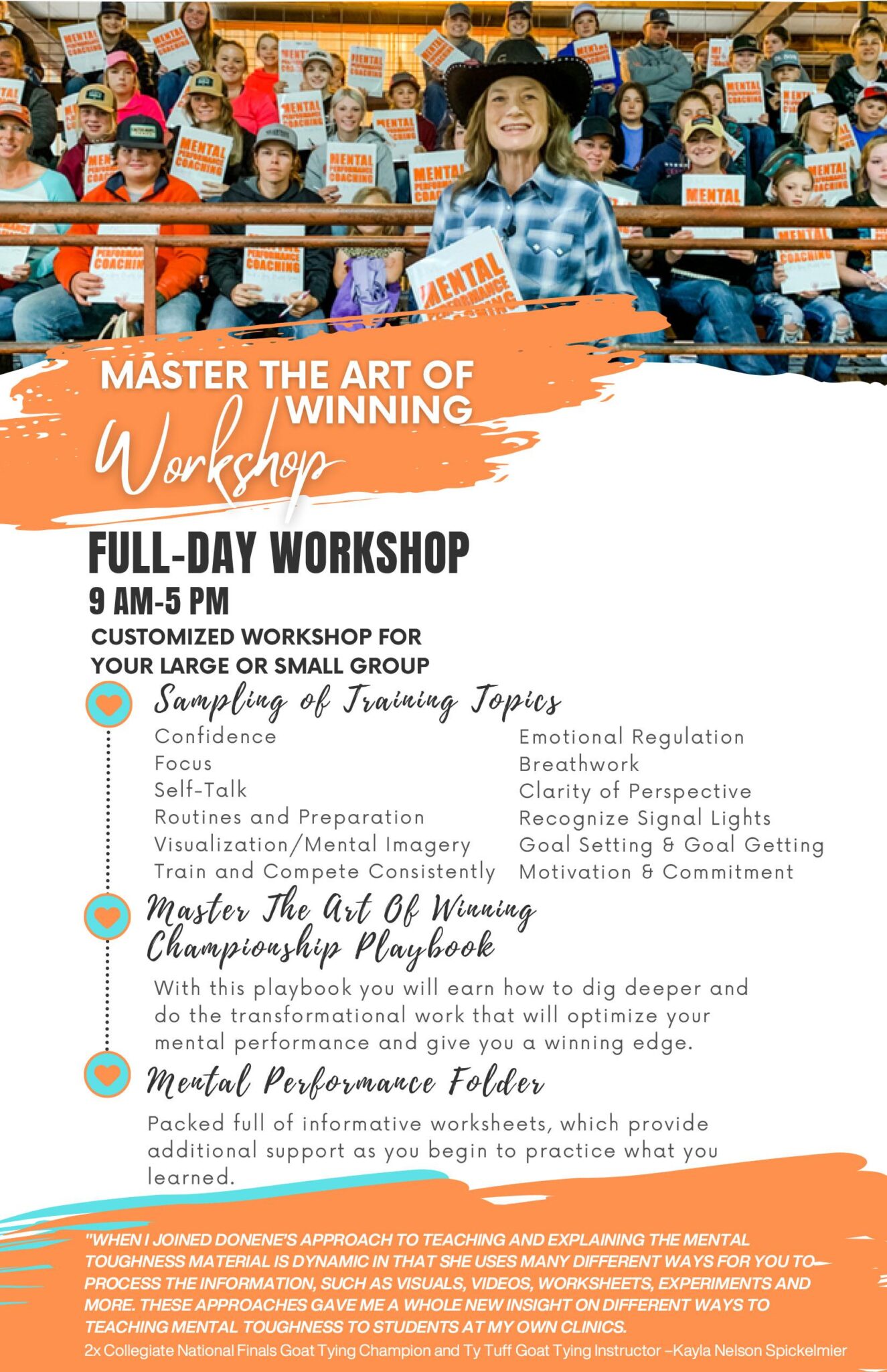 Master the Art of Winning Workshop Flyer page 1